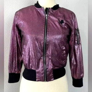 A D-Signed Disney Sparkly Pink Bomber Jacket